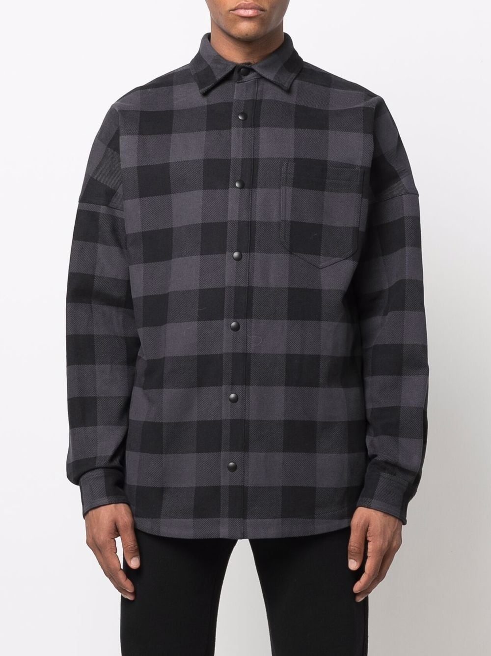 Classic-logo checked overshirt - 3