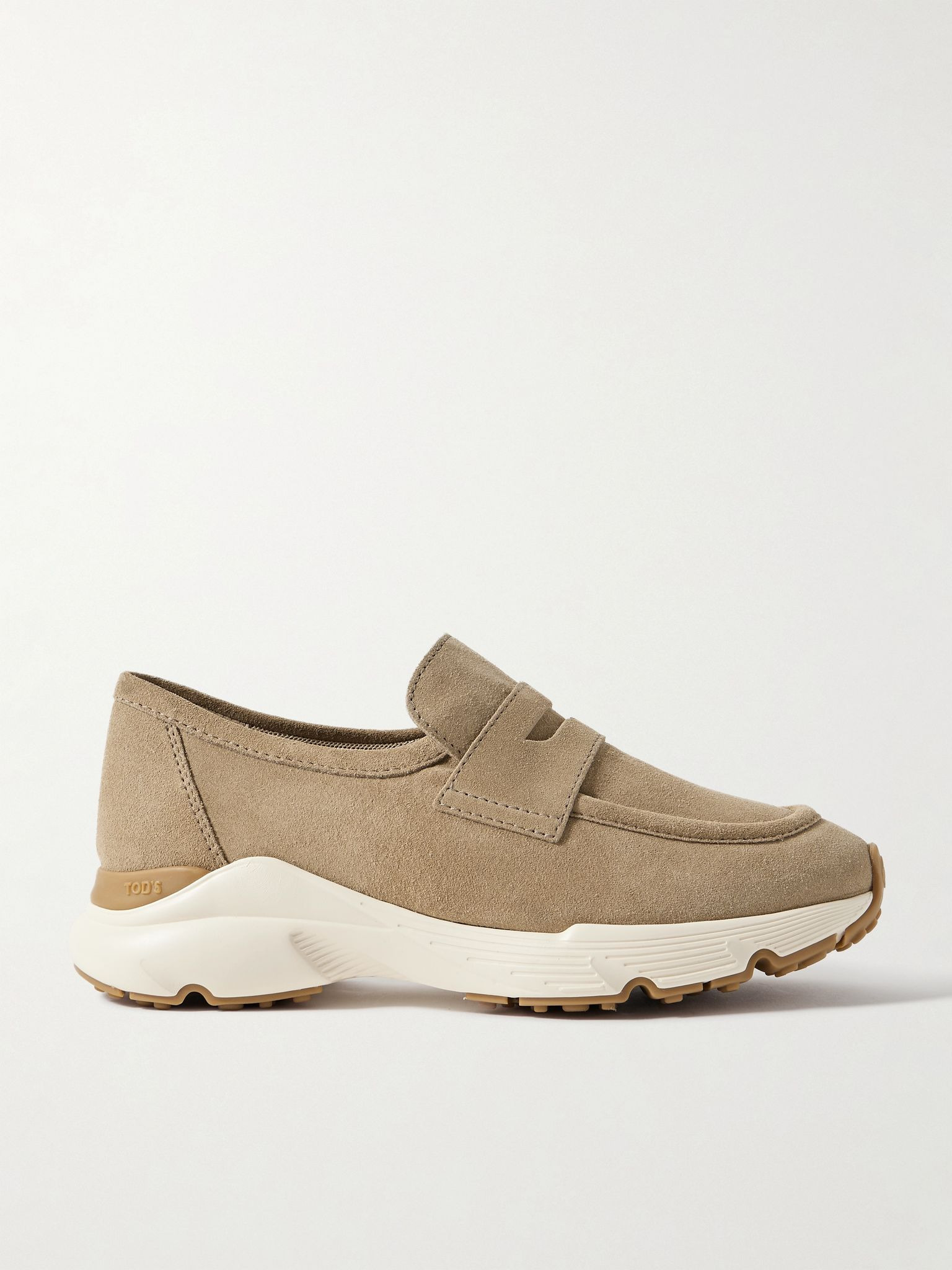 Suede slip-on sneakers Beige - 1