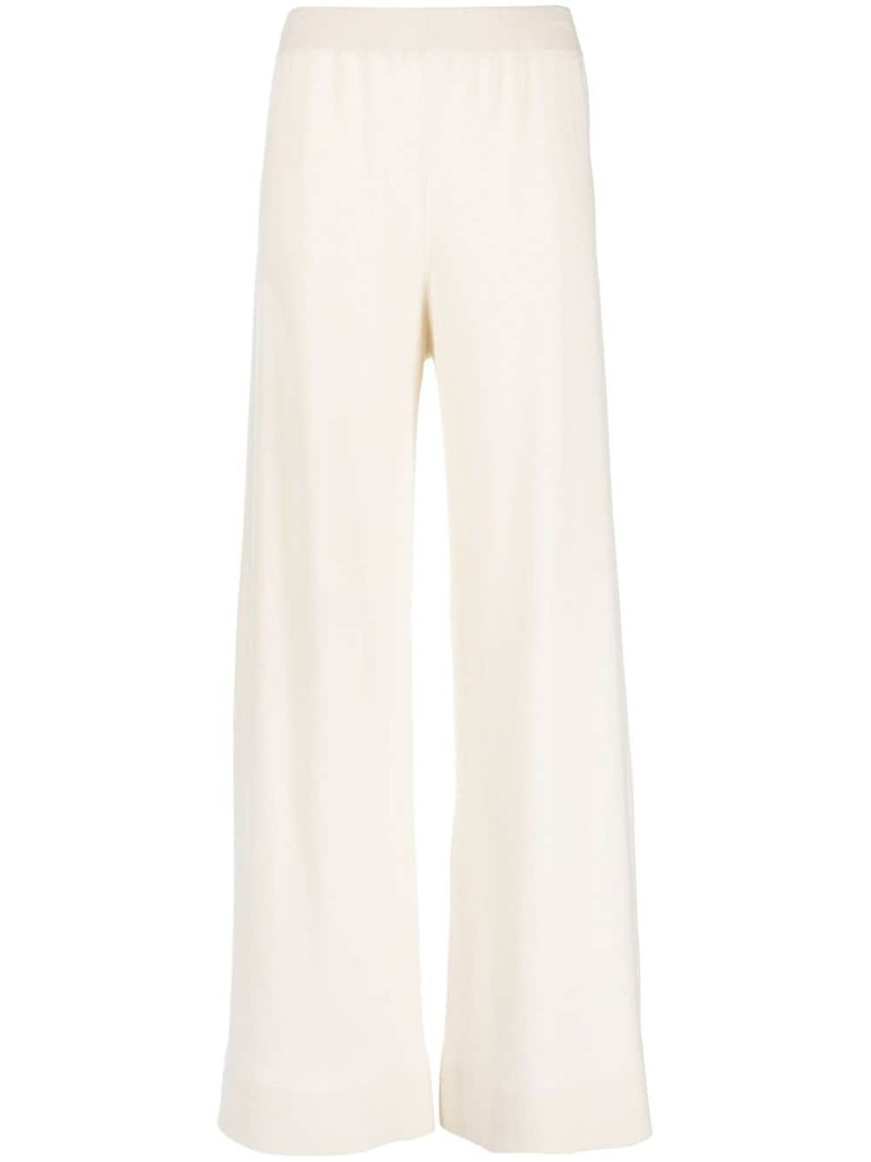 wide-leg cashmere knitted trousers 1