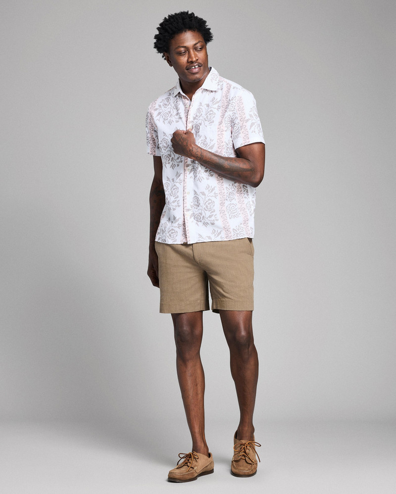 Short Sleeve Textural Tropical Roses Treme Shirt 3
