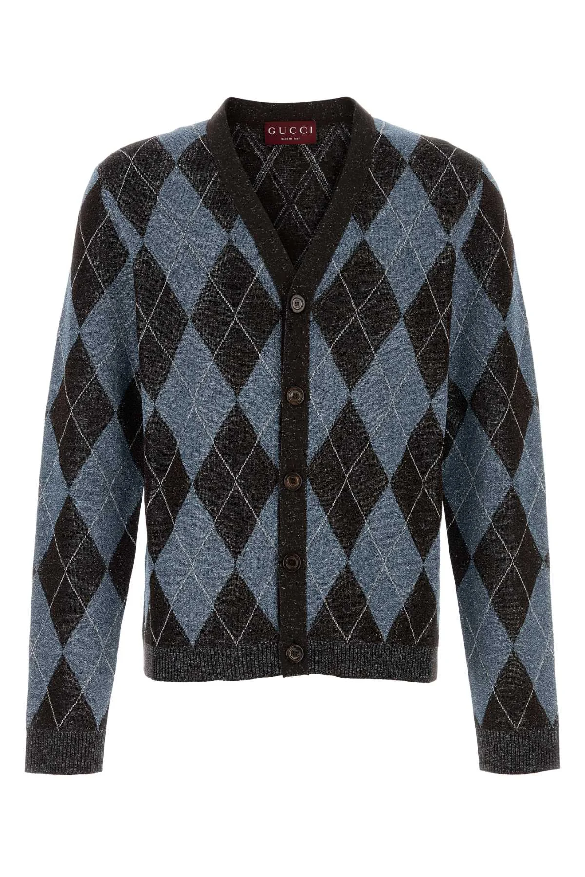 Embroidered Stretch Wool Blend Cardigan Multi Maglieria - 1