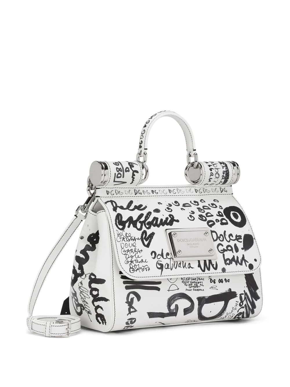 graffiti print tote bag - 4