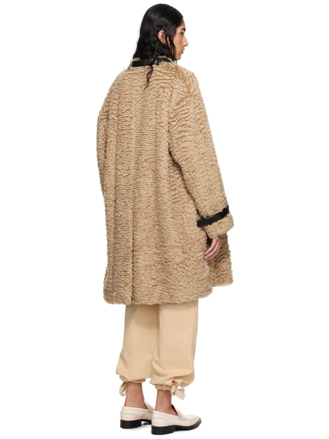 Brown Band Collar Coat - 3