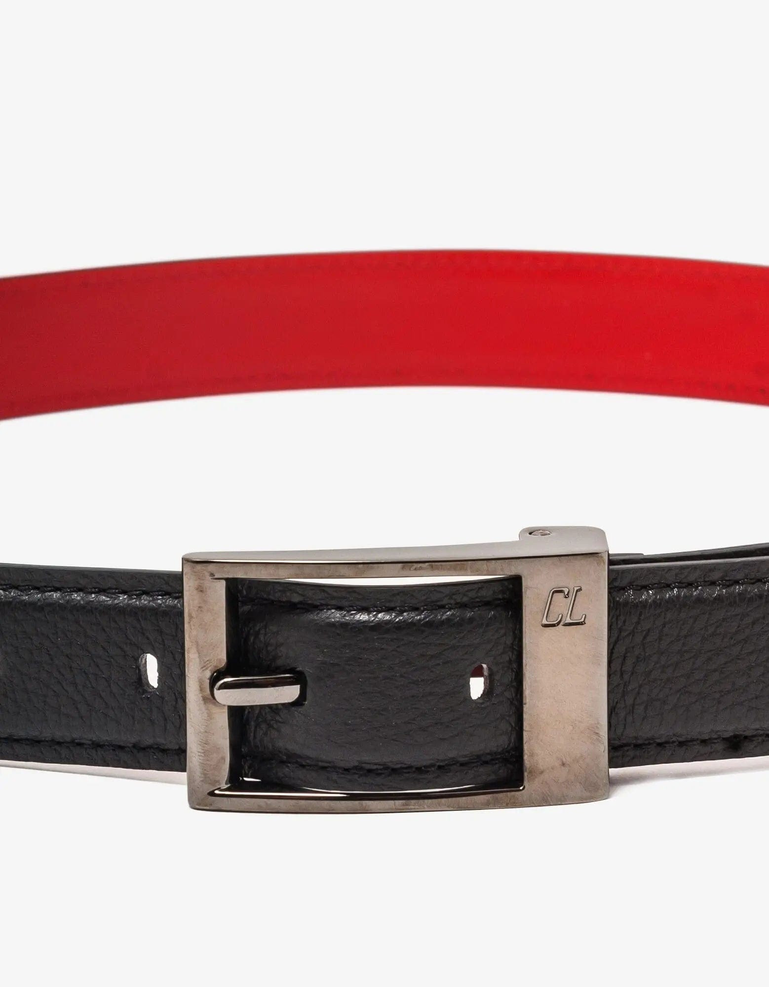 Christian Louboutin Bizbelt Empire Leather Black Belt - 3