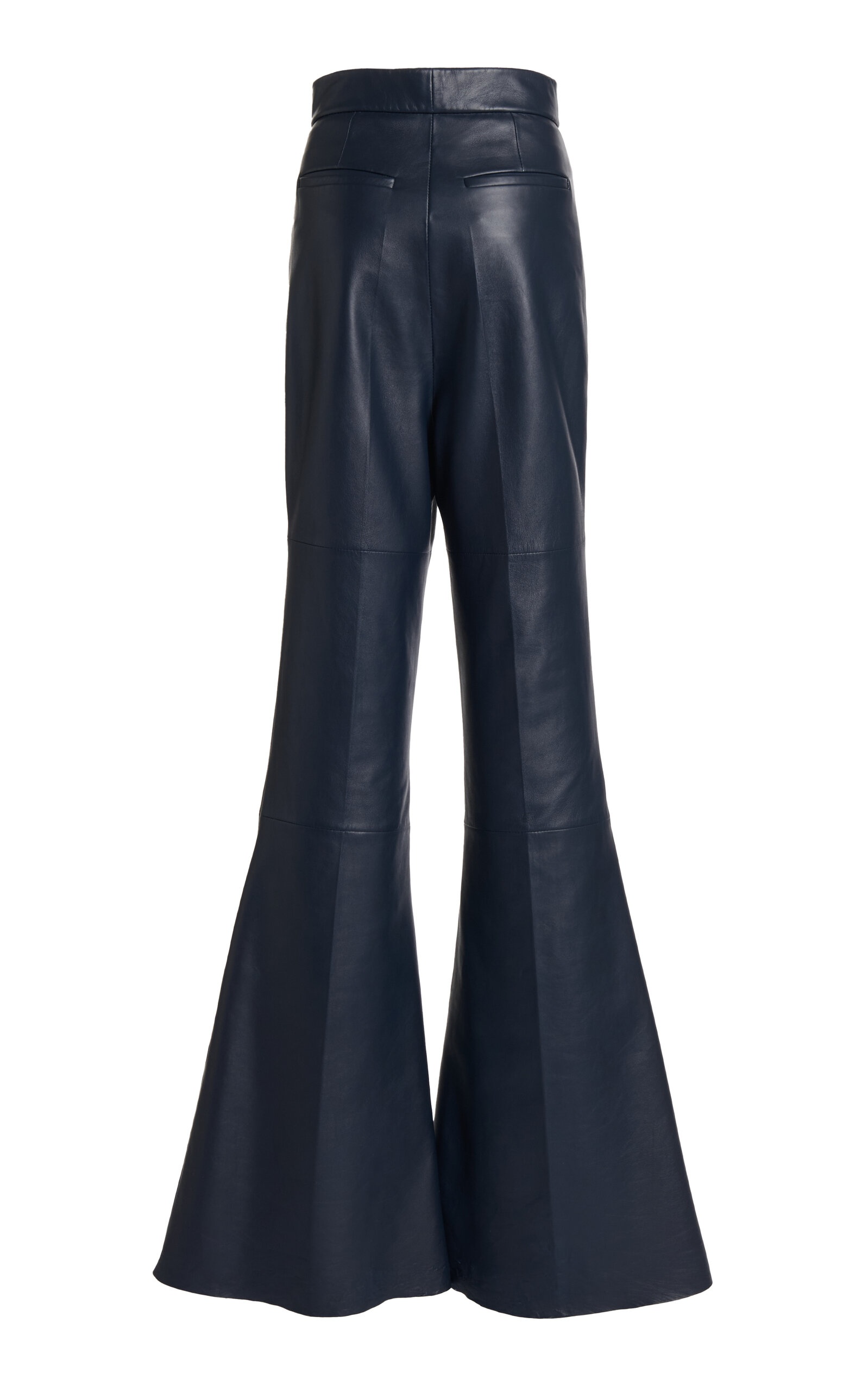 Lamb Leather High-Waisted Flared Pants black - 3