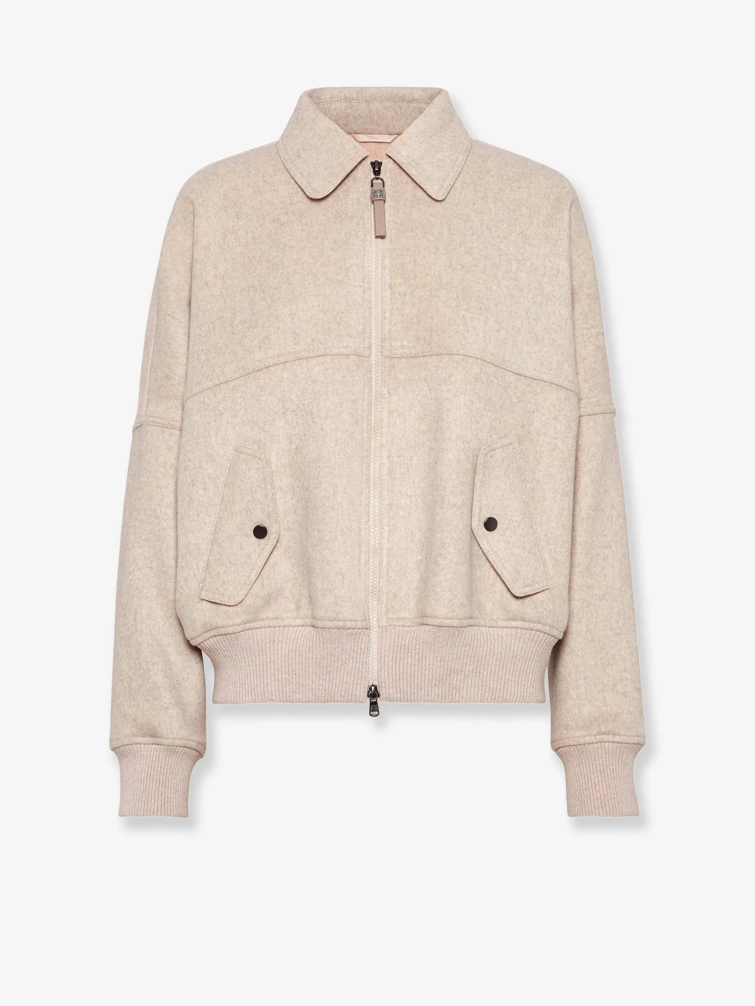 Brunello Cucinelli Double Cashmere And Wool Cloth Bomber - 1