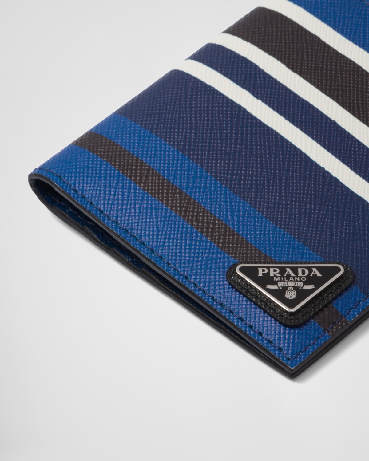 Printed Saffiano leather wallet - 5