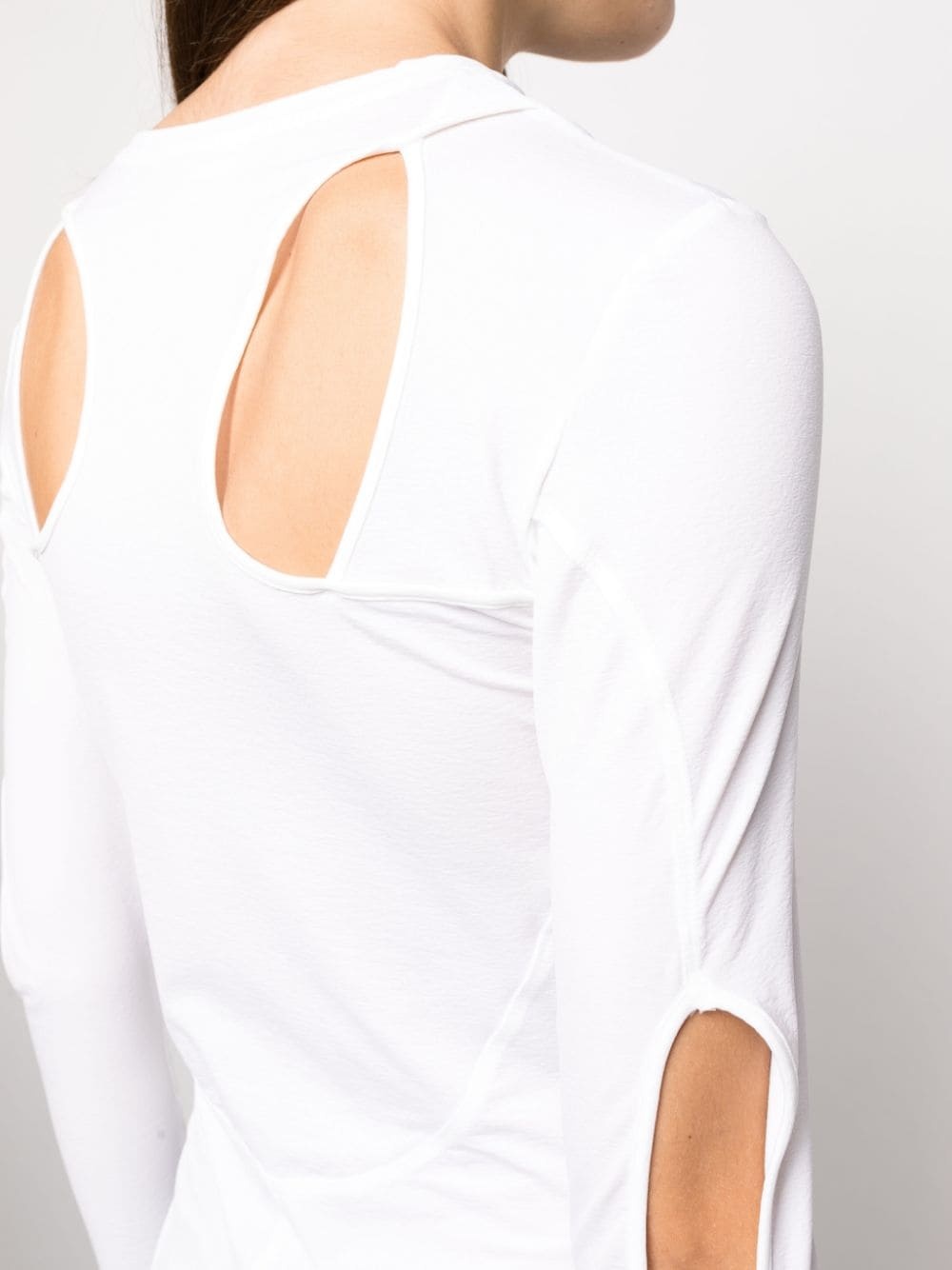 cut-out crew-neck T-shirt - 5