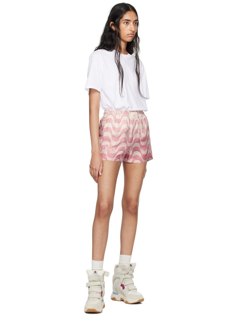 AMIRI Pink Staggered Wave Shorts outlook