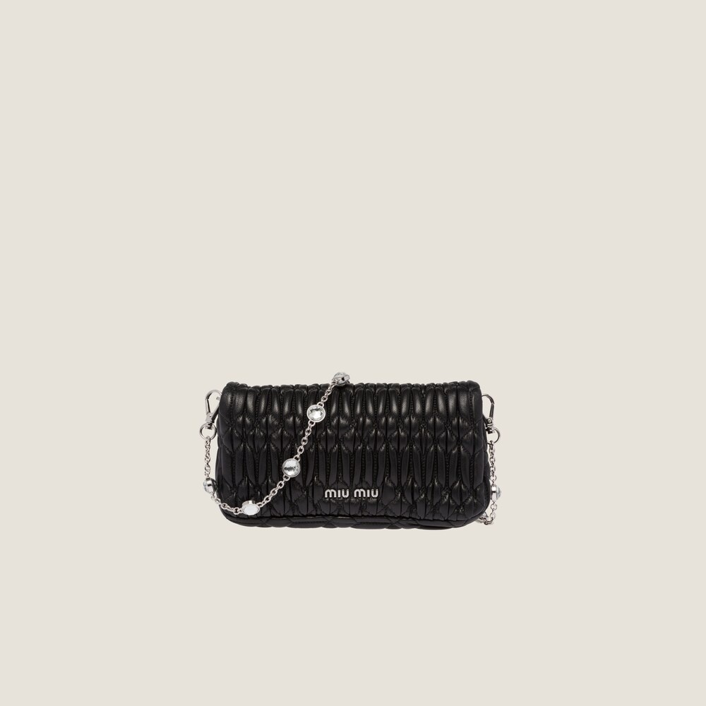 Miu Crystal nappa leather and crystal mini-bag - 3