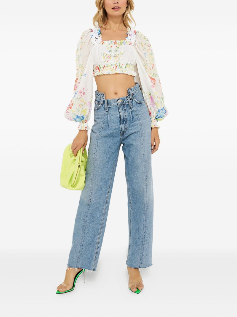 Charo Ruiz Hince floral square-neck top outlook