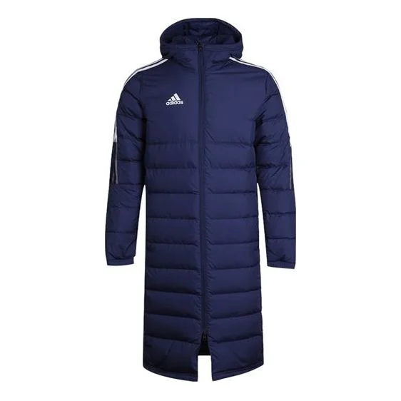 adidas Logo hooded down Jacket Navy Blue GM5246 - 1