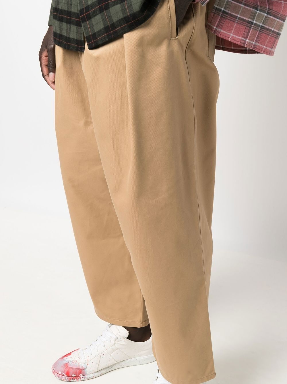 pleated wide-leg trousers - 5