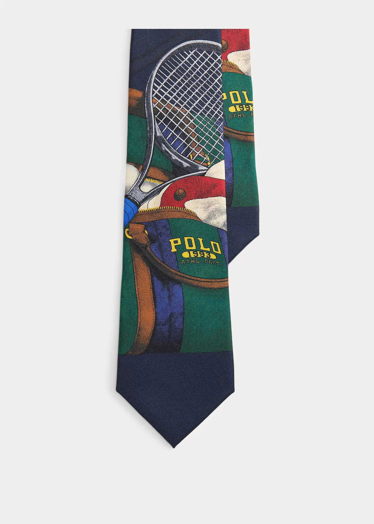 Tennis-Print Silk Tie - 1