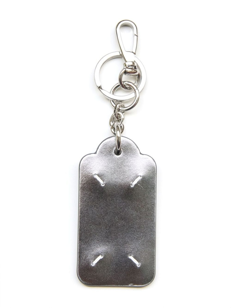 Maison Margiela logo-embossed leather key ring outlook