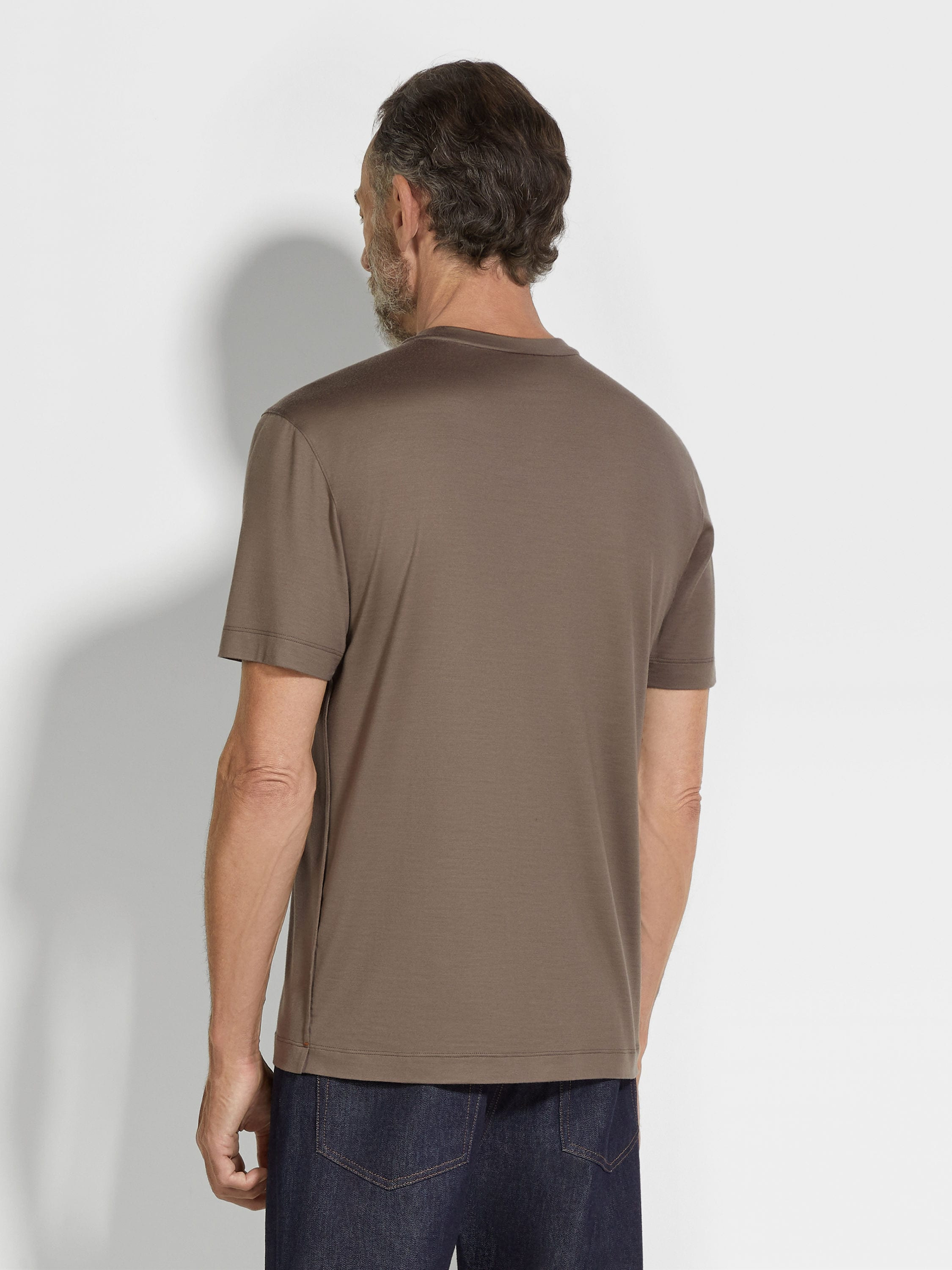 DARK TAUPE VELLUS AUREUM T-SHIRT - 5