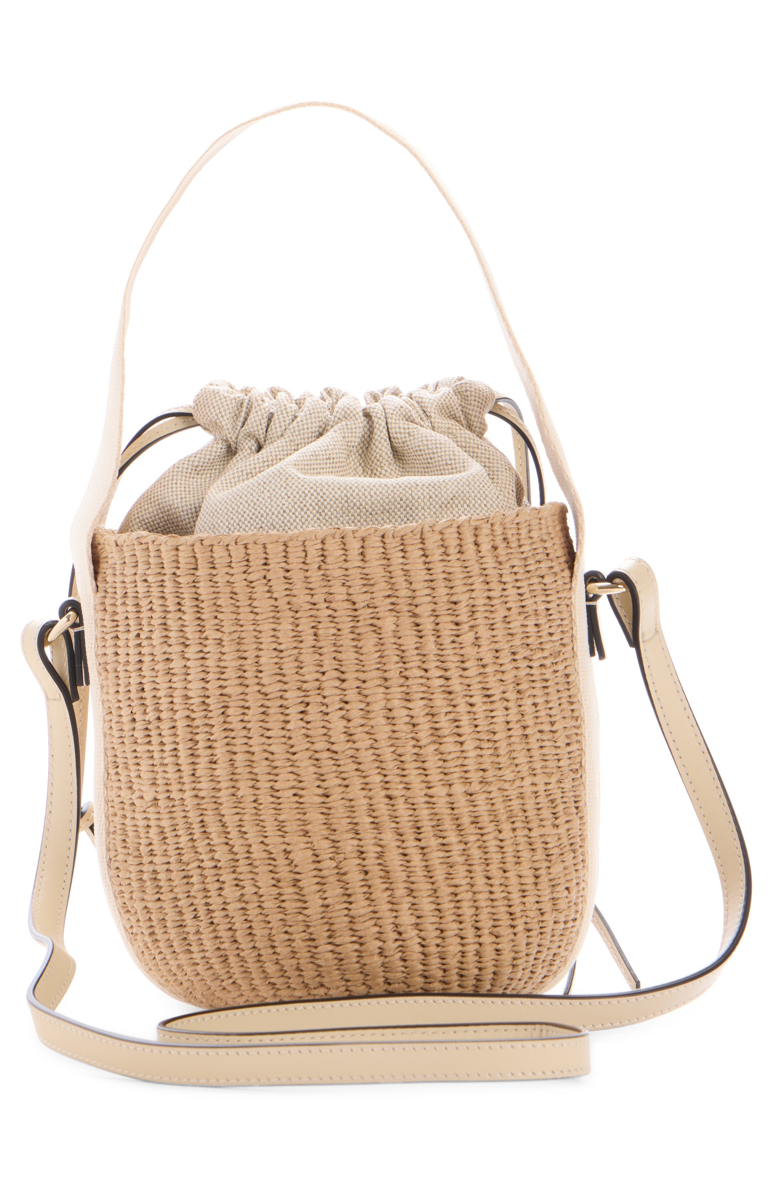 Chloé Horse Medal Woven Raffia Basket Bag in Deep Ivory at Nordstrom - 3