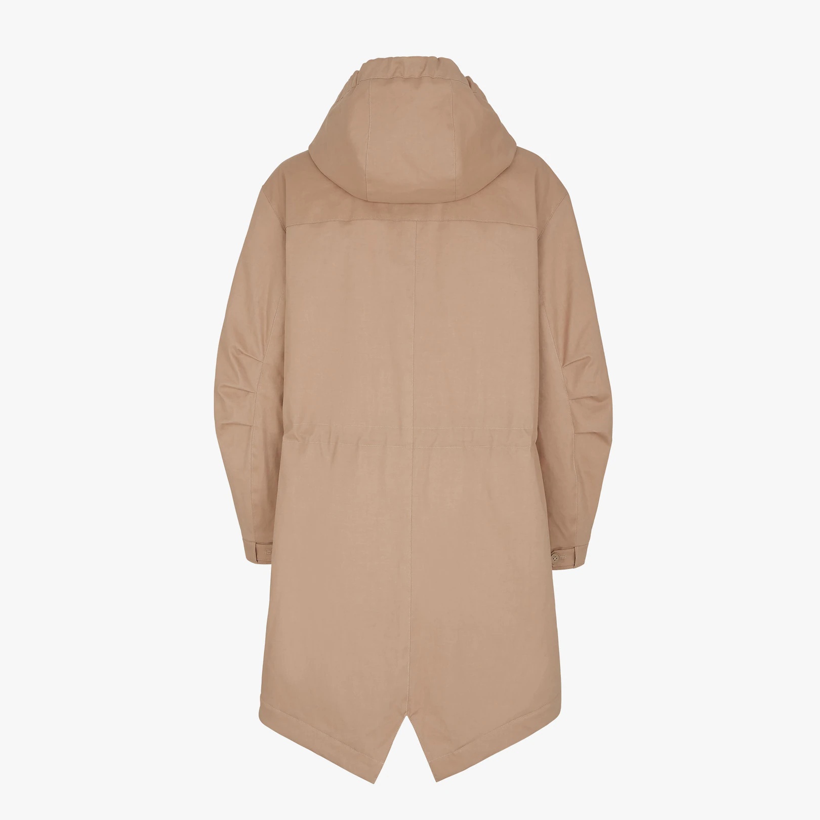 Beige tech fabric parka - 2