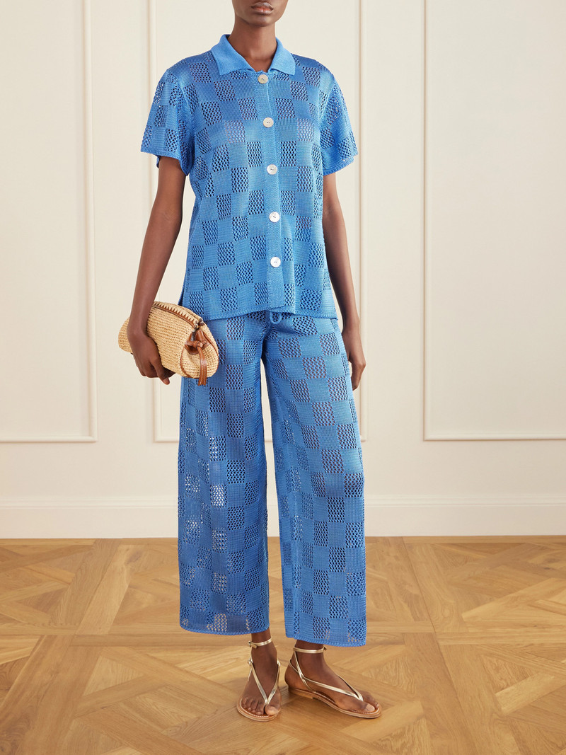 CALLE DEL MAR Knitted Wide-leg Pants outlook