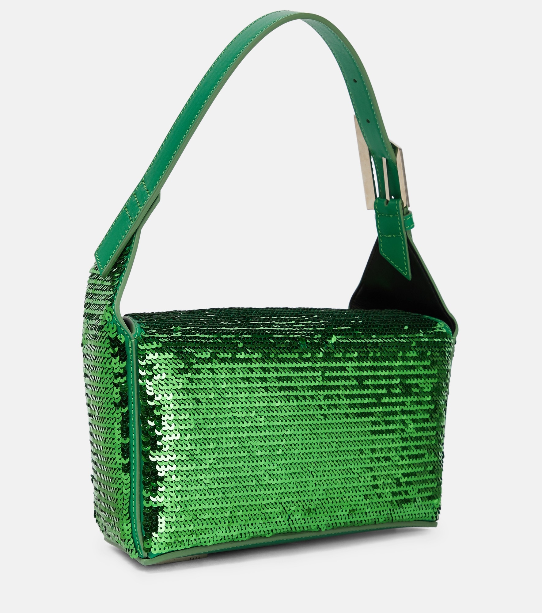 7/7 sequined leather shoulder bag - 4