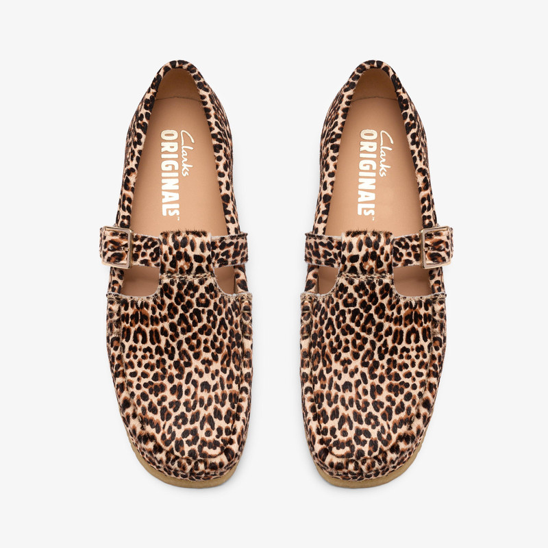 Wallabee T Bar Leopard Print 6