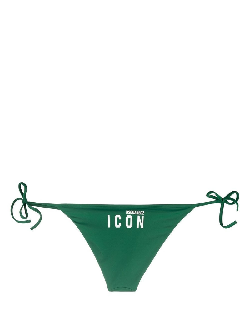 DSQUARED2 logo-print side-tie bikini bottoms outlook