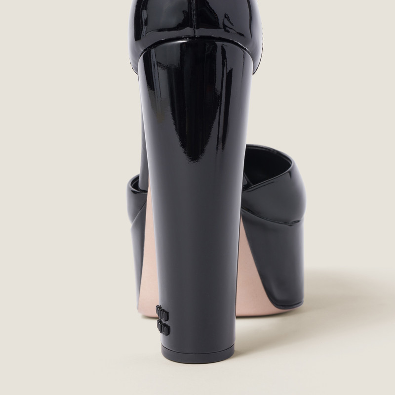 Miu Miu Patent leather platform pumps outlook