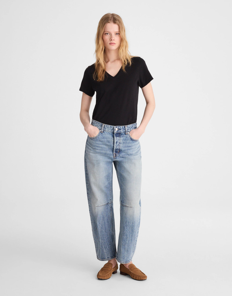 The Darted Barrel-Leg Jean in Japanese Denim 2