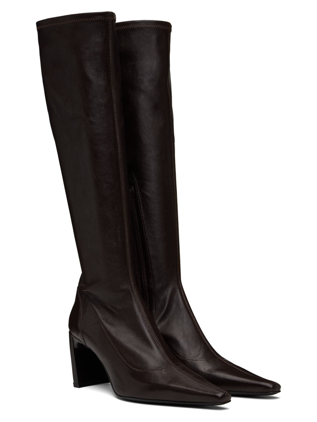 Brown Serpent Tall Boots - 4