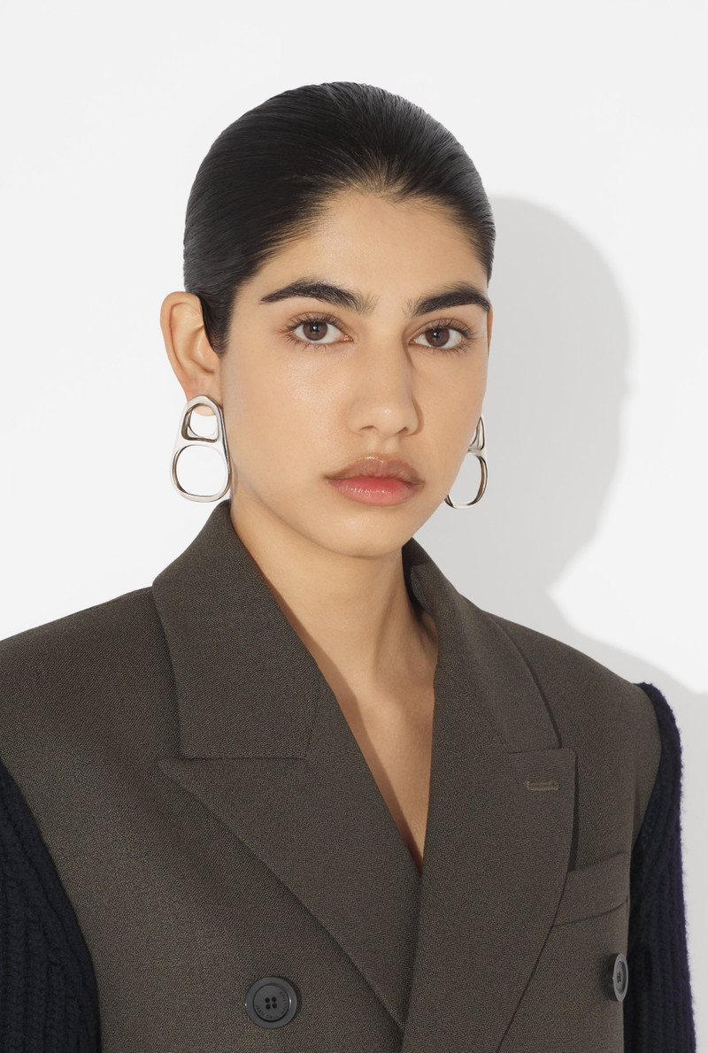 Jean Paul Gaultier THE SILVER-TONED RING-PULL EARRINGS outlook