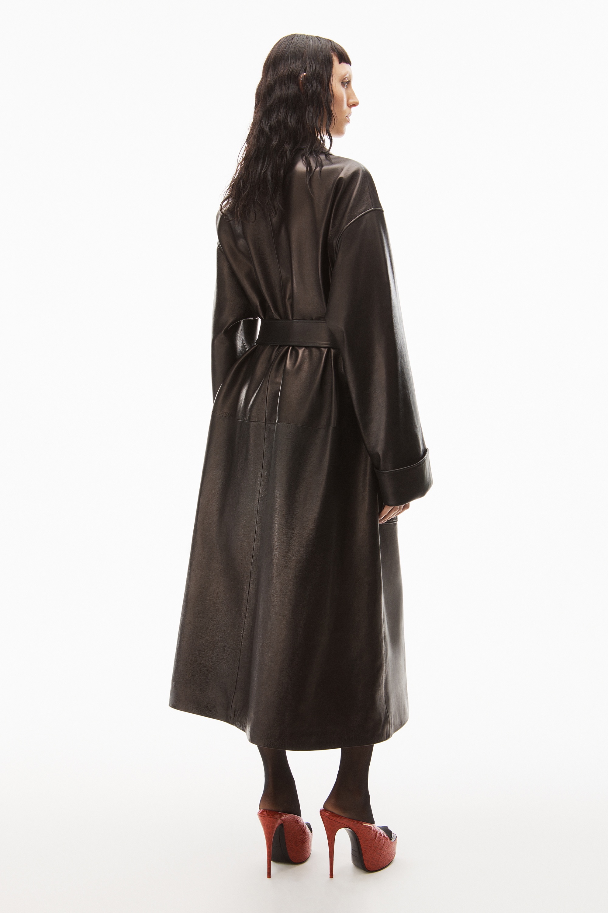 BATH ROBE IN BUTTERY LEATHER - 4