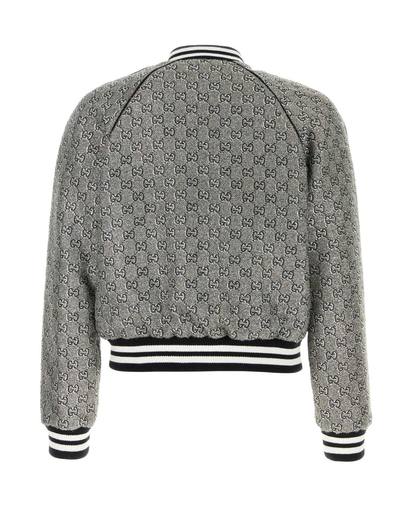 Embellished Tweed Bomber Jacket - 2