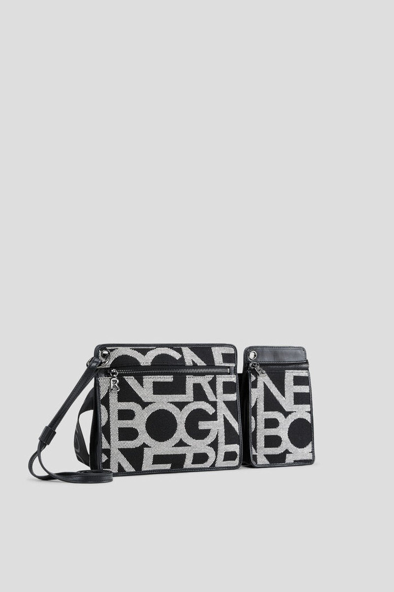 BOGNER Pany Alisar Multipocket belt bag in Black/White outlook