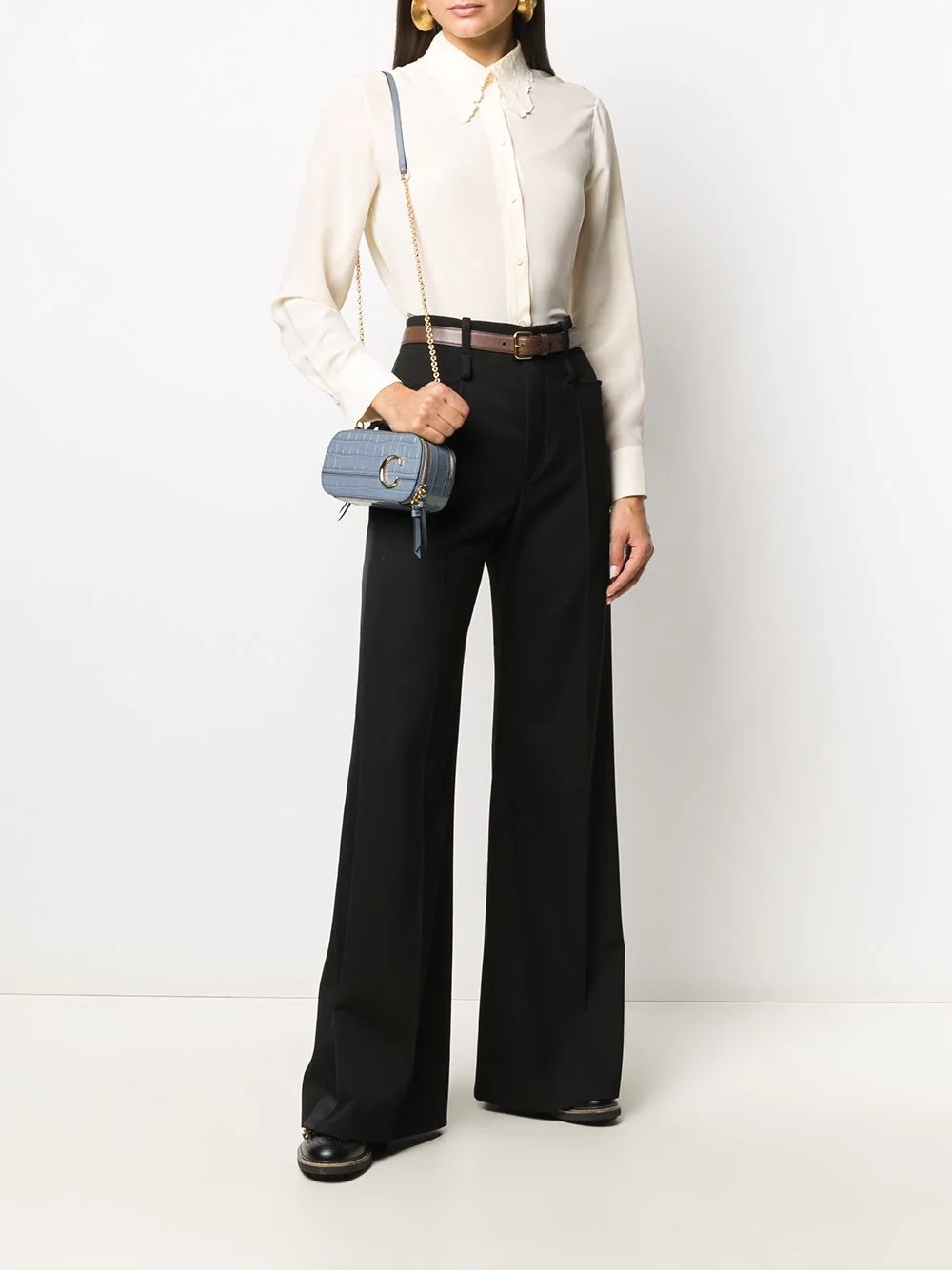 high-rise flared trousers - 2