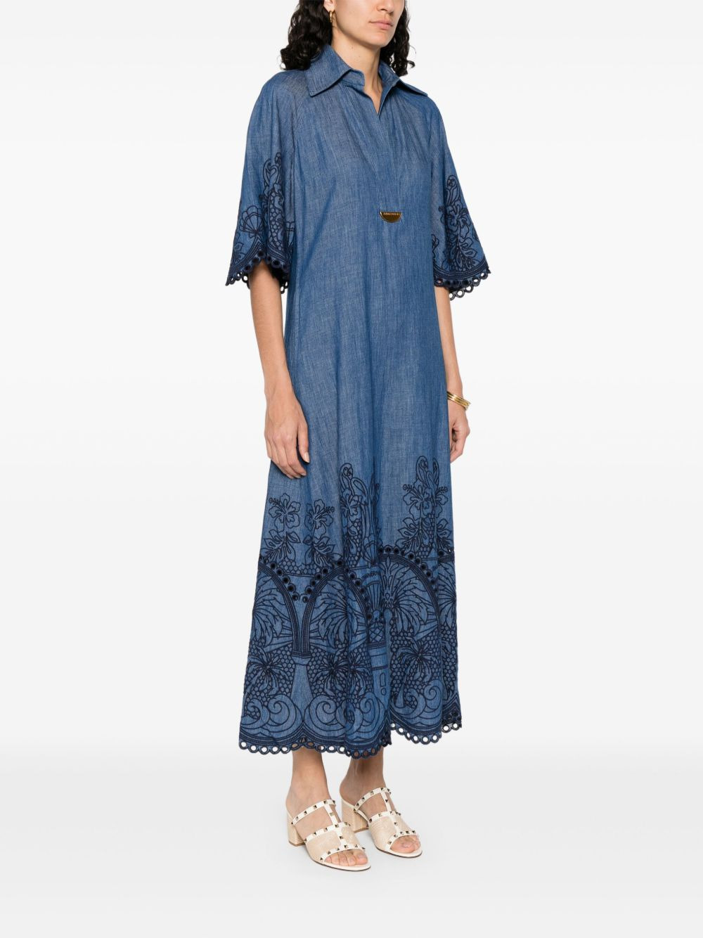 Zimmermann denim embroidered Dress - 3