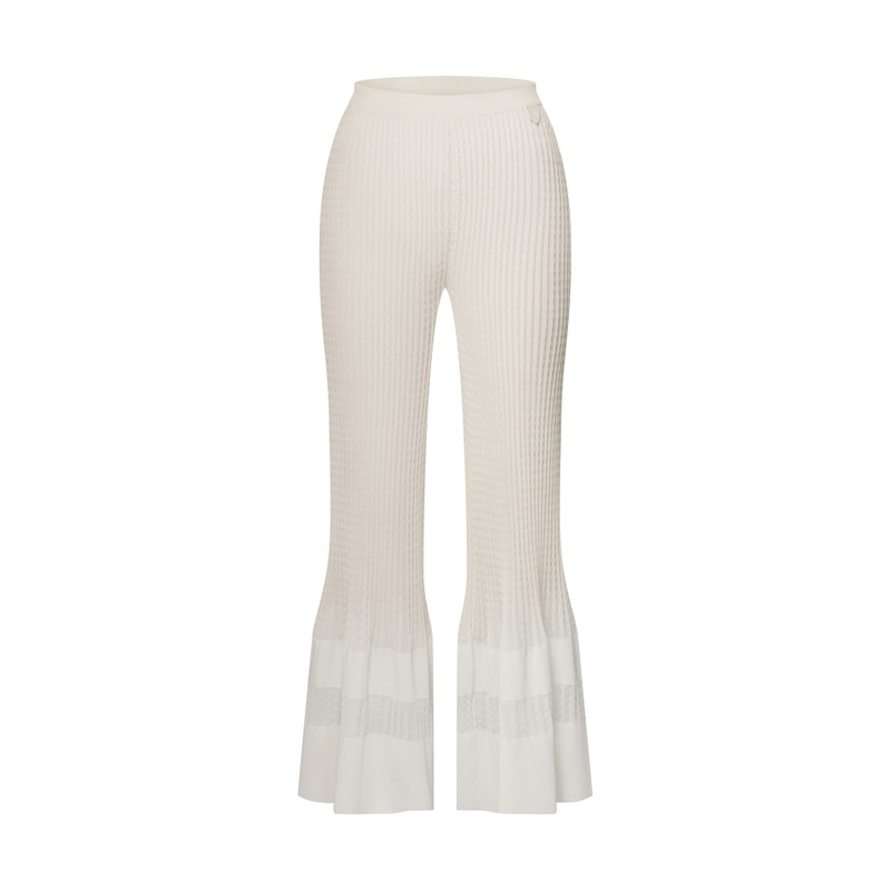 Scallop Knit Flared Pants 1