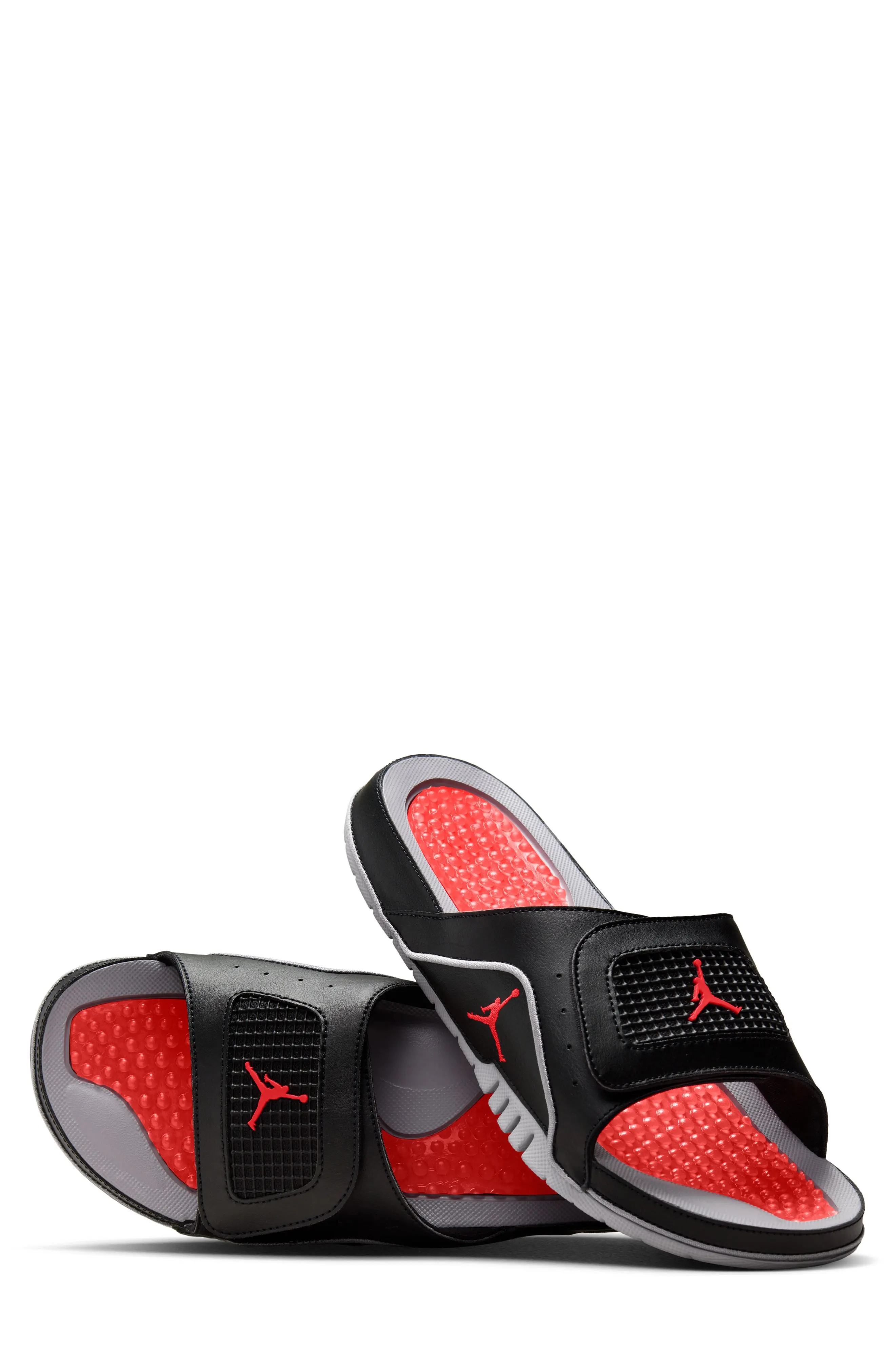 Hydro 4 Retro Slide Sandal in Black/Fire Red/Cement Grey - 6