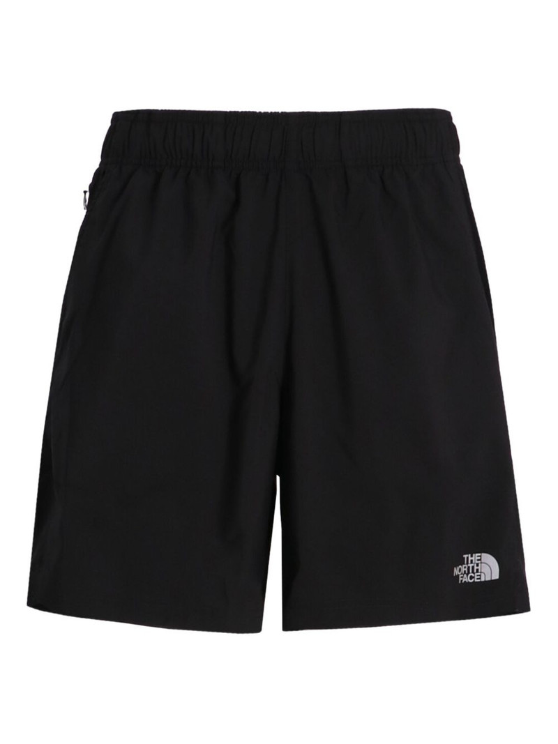 elastic-waistband track shorts 1