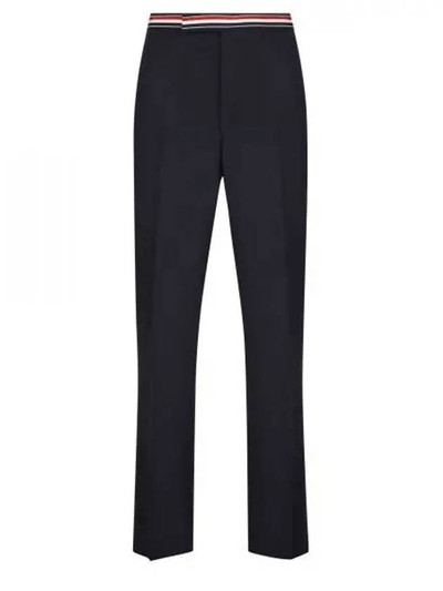 Thom Browne Low Rise Backstrap Super 120 Twill Straight Pants Navy outlook