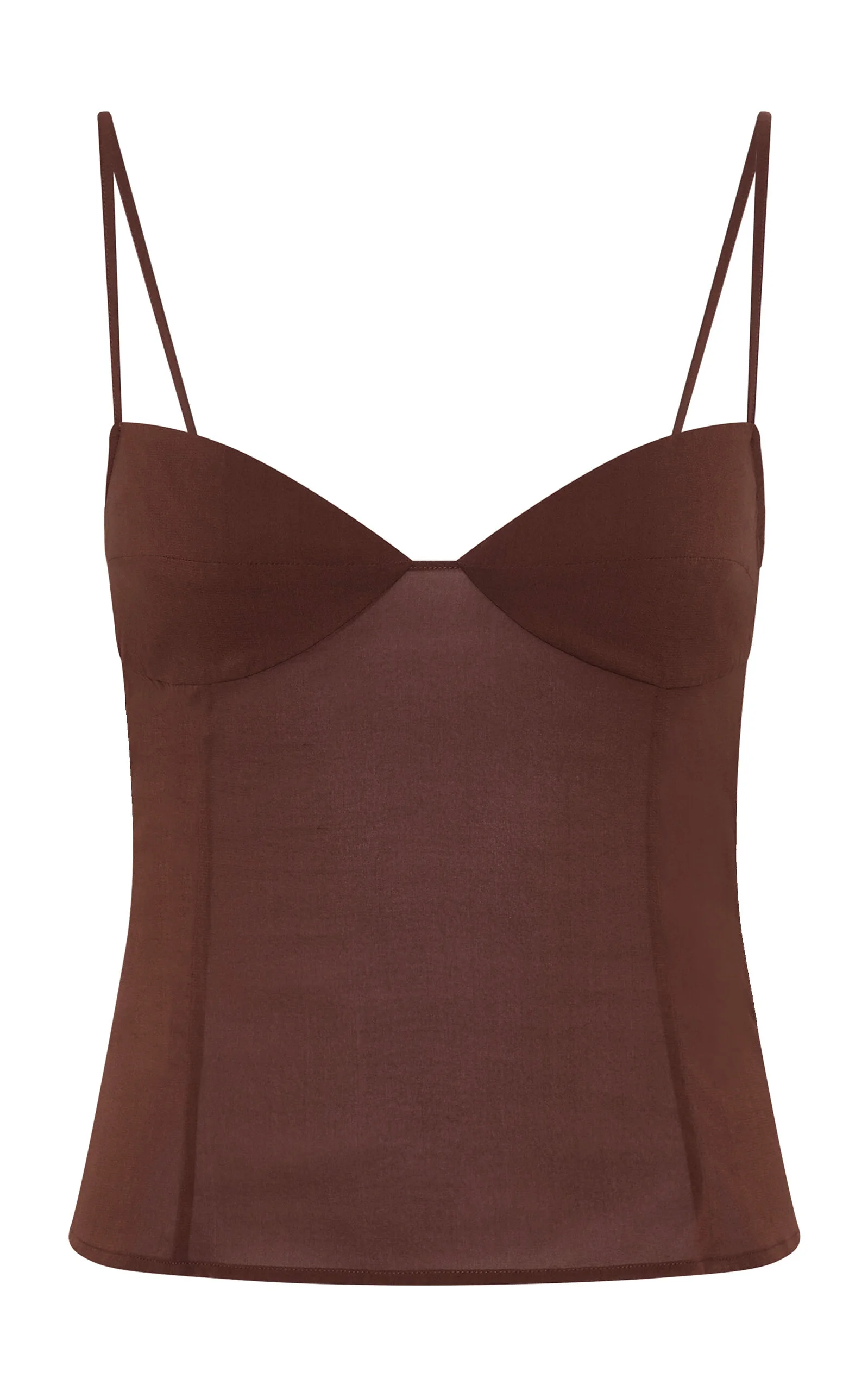 Cami Silk-Blend Top brown - 1