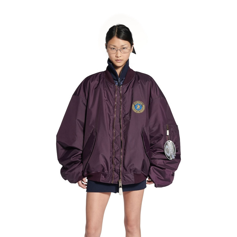 Bomber Jacket Large Fit in Dark Purple 6