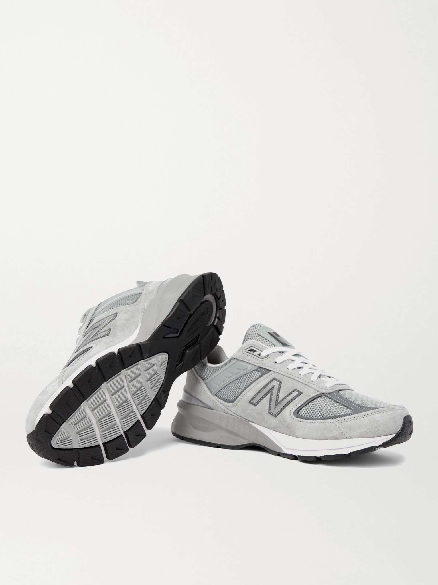 M990v5 Suede and Mesh Sneakers - 7