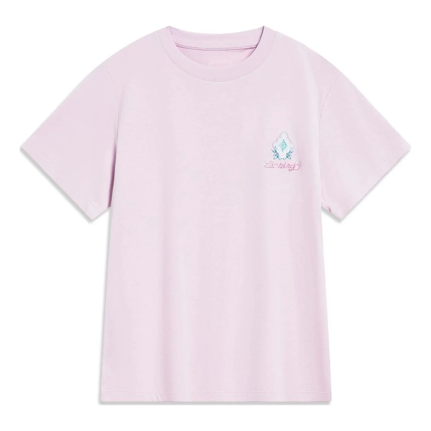 (WMNS) Li-Ning Small Graphic T-shirt 'Pink' AHST432-2 - 1