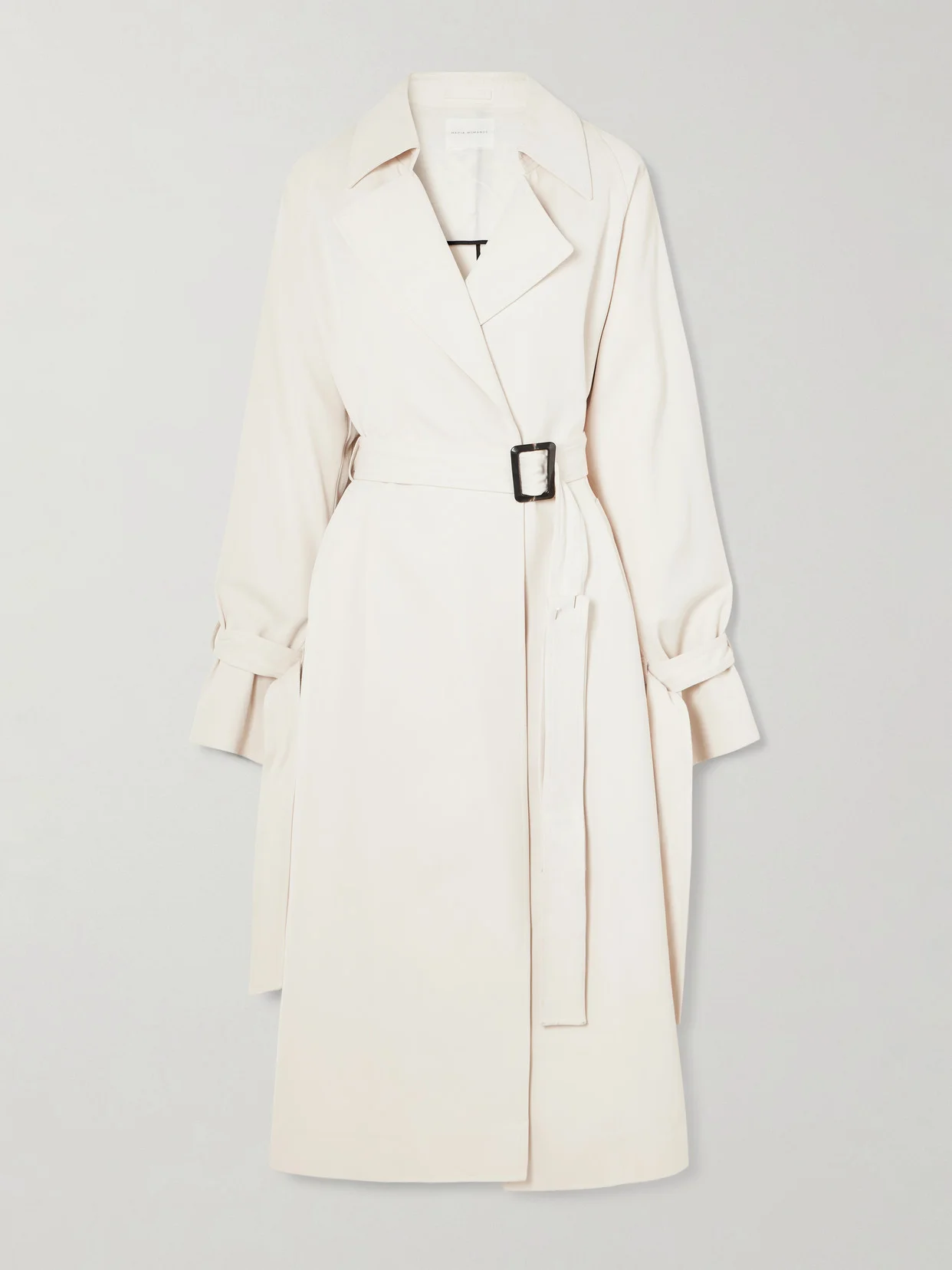 Belted Twill Trench Coat - 1