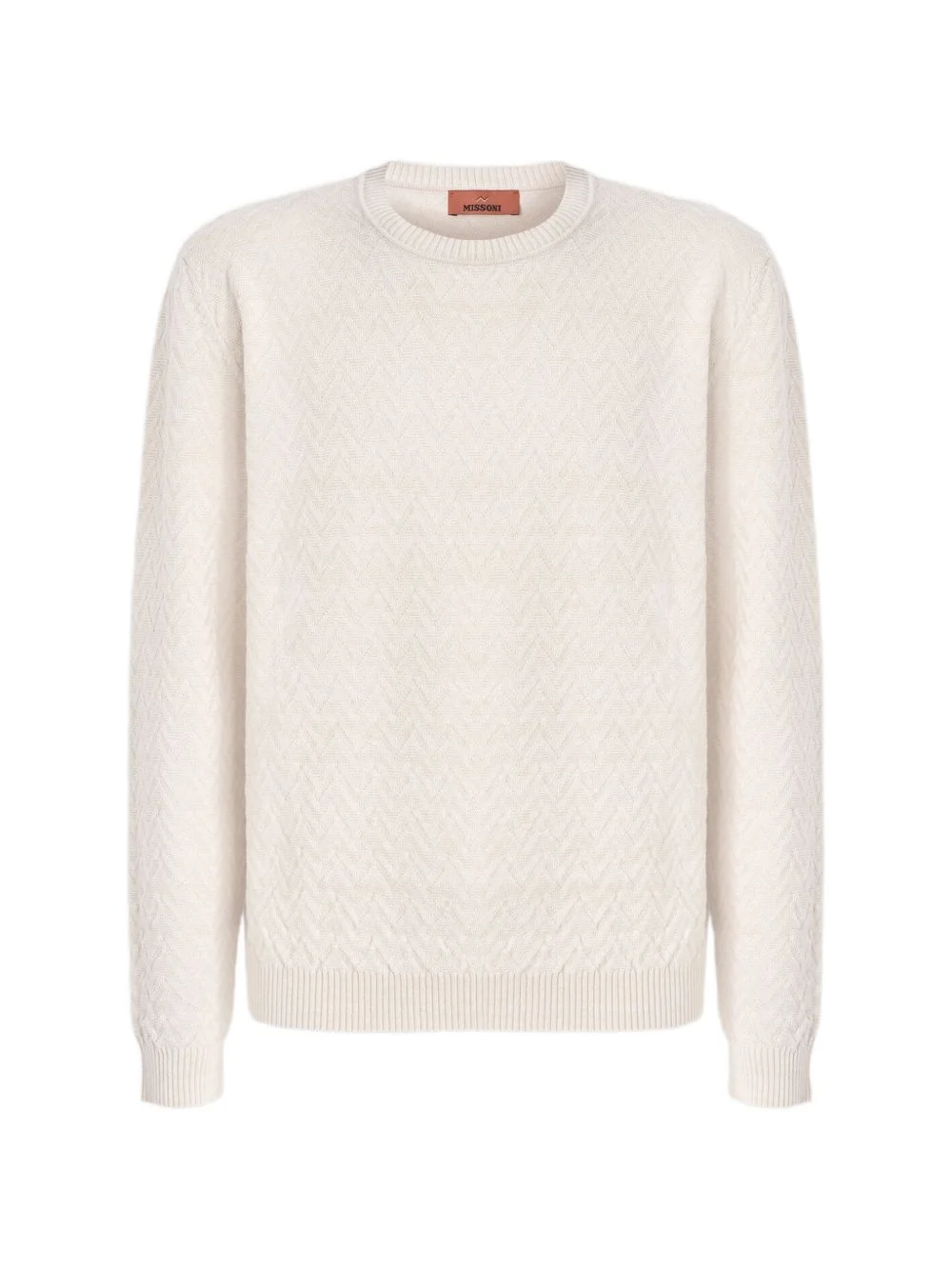 textured crew-neck sweater - 1