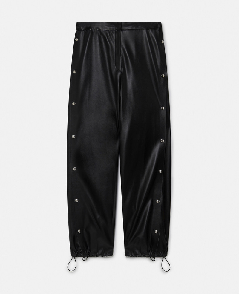 Wide-Leg Popper-Studded Joggers - 1
