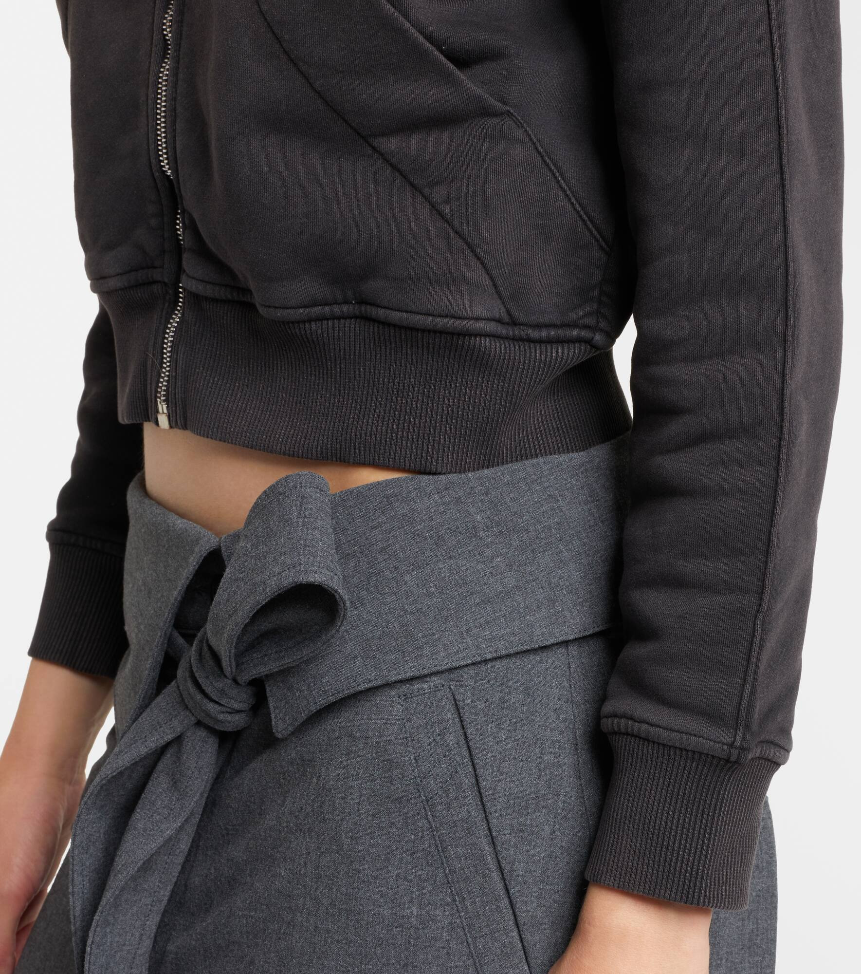 Cropped cotton track jacket - 5