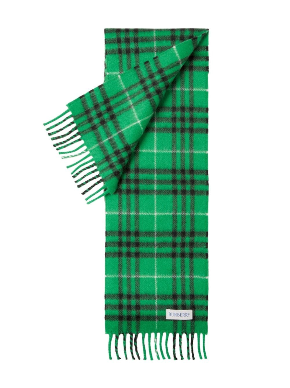 check-print cashmere scarf - 2