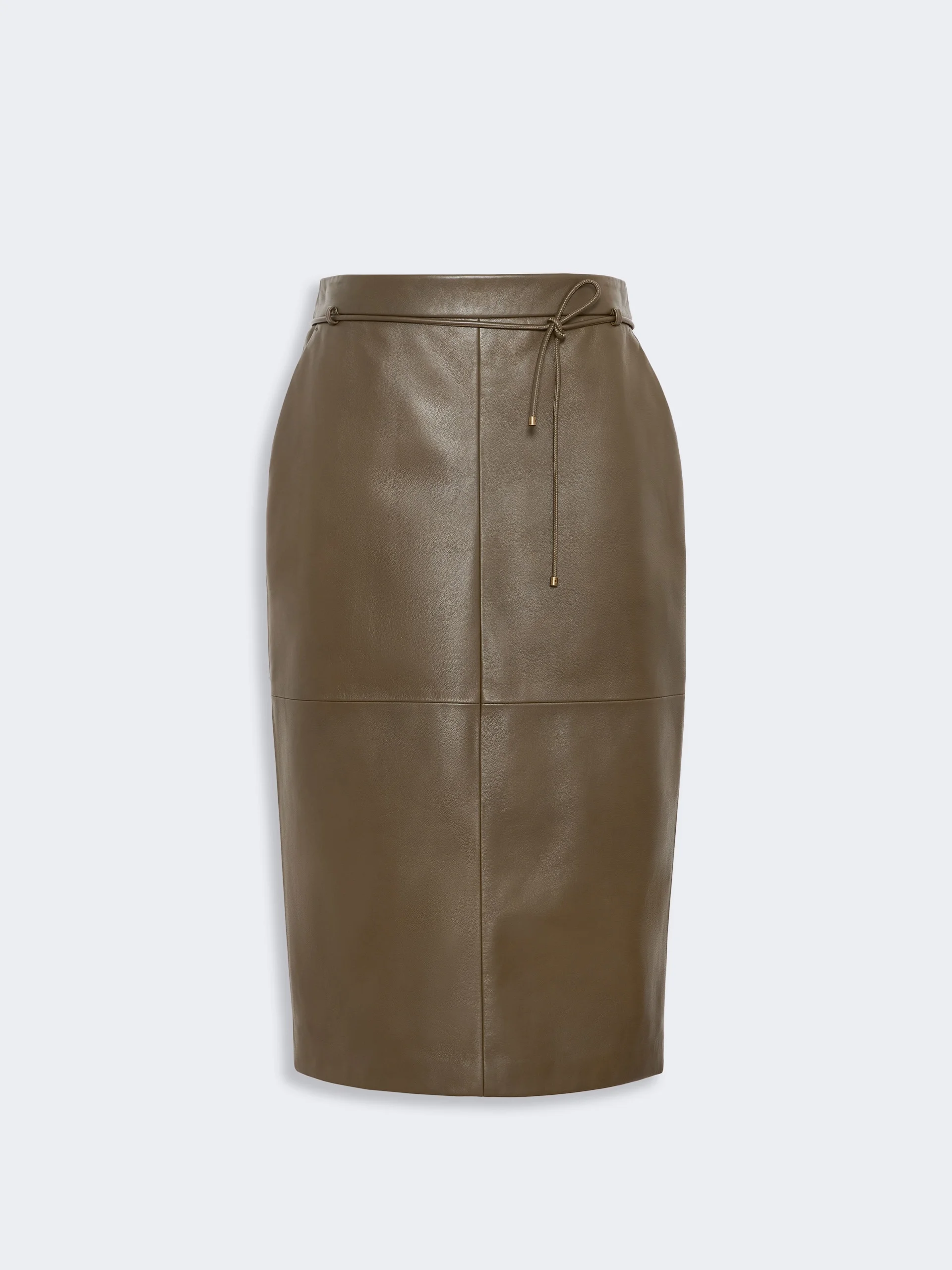 FANTINO Natural Nappa leather pencil skirt - KAKI - 1