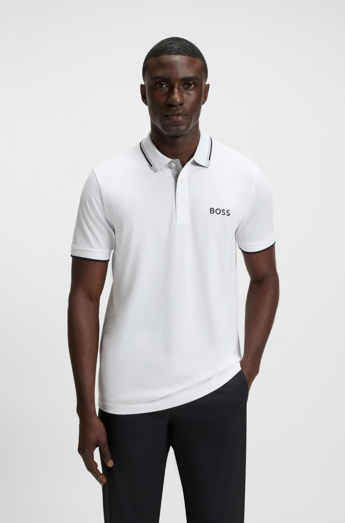 POLO SHIRT WITH CONTRAST LOGOS - 2